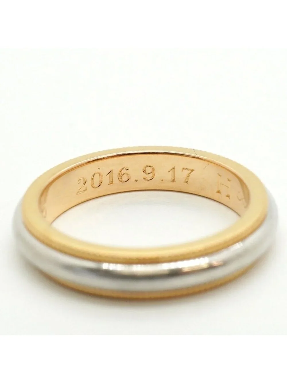 Tiffany & Co Ring Mil Gray 18k Pink Gold Platinum